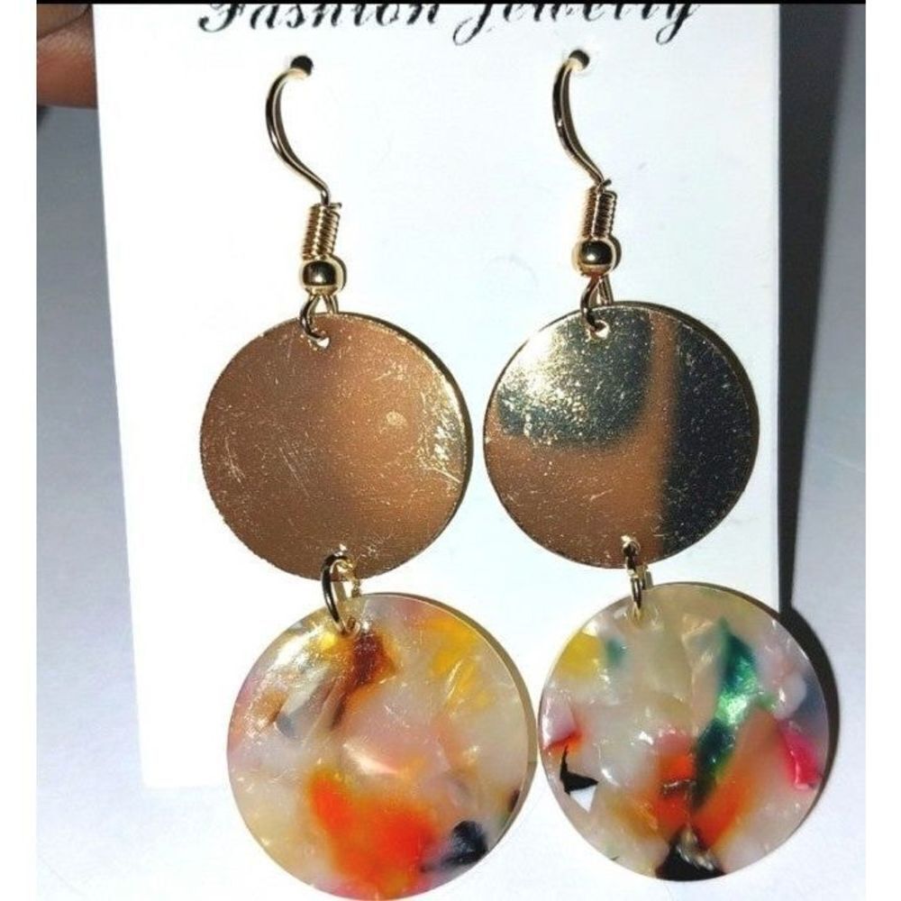 Ladies Trendy dangle Acrylic Resin Dangle  Earrings